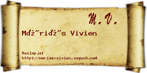 Máriás Vivien névjegykártya